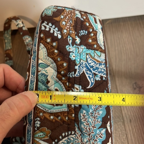 Vera Bradley small handbag in mostly brown and turquoise - Picture 5 of 11